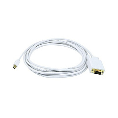 Monoprice Mini Displayport To Vga Cable-white 10ft (6004)