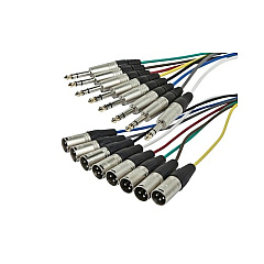 Monoprice Trs (m) To Xlr (m) Snake Cable 8 Chan 1m (601296)