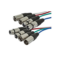 Monoprice Xlr(m) To Xlr (f)snake Cable_6 M, 4-chan (601394)
