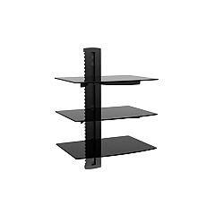 Monoprice Three Tier Glass Shelf Wallmount Bracket (10480)
