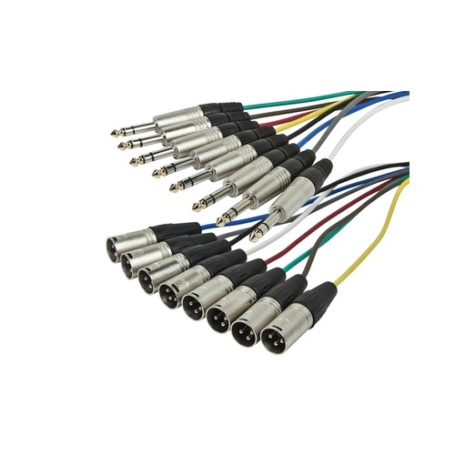 Monoprice Trs To Xlr M/m Snake Cable 3 M, 8-chan (601297)