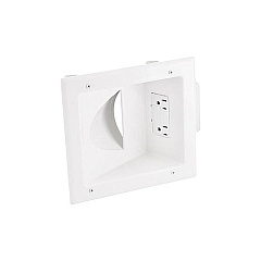 Monoprice Recessed Low Voltage Media Plate - White (8476)