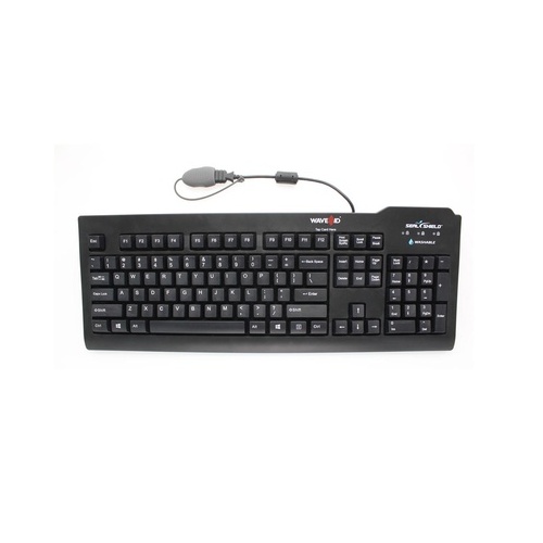 Seal Shield Waterproof Glow Keyboard W/ Card Reader (SSKSV207GRC125)