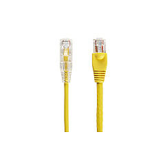 Black Box Cat6 250-mhz Snagless 28awg Stranded Ethernet Patch Cable - Unshielded (utp), Cm Pvc (rj45 M/m), Yellow, 3-ft. (0.9-m) (C6PC28-YL-03)