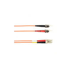 Black Box Om1 62.5/125 Multimode Fiber Optic Patch Cable - Ofnr Pvc, St To Lc, Orange, 2-m (6.5-ft.), Gsa, Taa (FOCMR62-002M-STLC-OR)