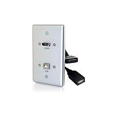 C2G Single Gang Usb And Hdmi Wall Plate (39874) C2G Single Gang Usb And Hdmi Wall Plate (39874)
