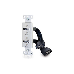 C2G Dual Hdmi Pass Through Wall Plate (39875) C2G Dual Hdmi Pass Through Wall Plate (39875)