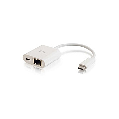 C2G Usb C Ethernet Adapter With Power White (29748) C2G Usb C Ethernet Adapter With Power White (29748)