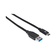 Manhattan - Strategic 20 In. Black, Type-c Male To Type-a Male (354639)