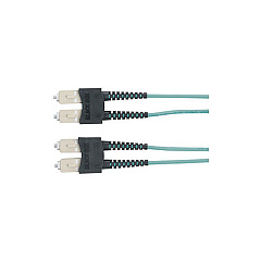 Black Box Om3 50/125 Multimode Fiber Optic Patch Cable - Ofnr Pvc, Sc To Sc, Aqua, 1-m (3.2-ft.) (EFNT010-001M-SCSC)