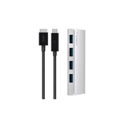 Belkin Usb 3.0 4 Port Hub + Usb-c Cable (F4U088TT)