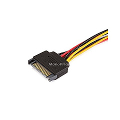 Monoprice 12inch Sata 15pin Male To 4pin Molex (7642)