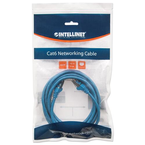 Intellinet 10ft. Blue, Cat6a Patch Cable (741491)