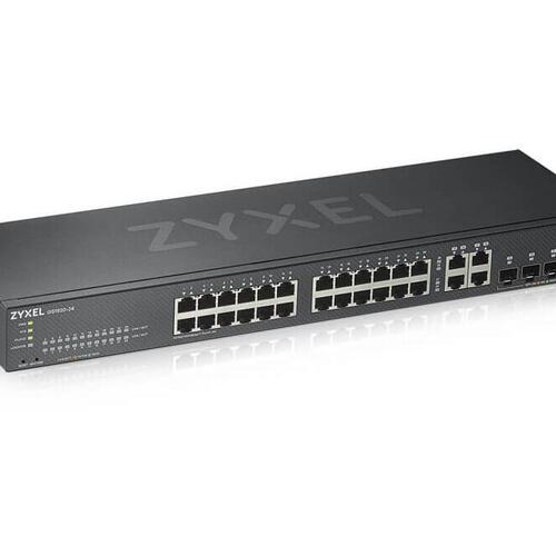 Zyxel Gs1920-24v2 - Hybrid Nebulaflex 24 Port Gbe L2 Advanced Web Managed Switch + 4 Gbe Combo Gbe/sfp (28 Total Ports) (GS192024V2)