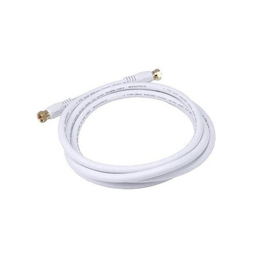 Monoprice Rg6 Coax Cable With F Type 6ft - White (4058)