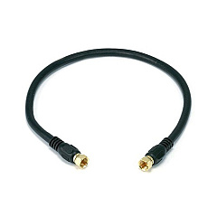 Monoprice Rg6 Coax Cable W F Type 1.5ft - Black (5359)