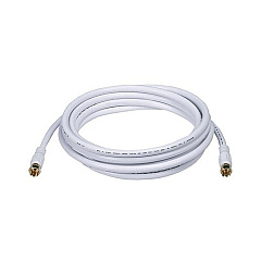 Monoprice Rg6 75ohm_coax W F Type 10ft - White (6315)