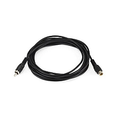 Monoprice Rca Plug/jack M/f Cable - Black 12ft (657)