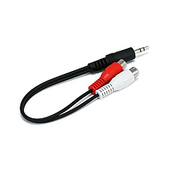 Monoprice 2 Rca Jack Cable Black (666)