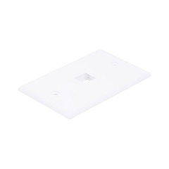 Monoprice Wall Plate For Keystone_ 1 Hole - White (6725)