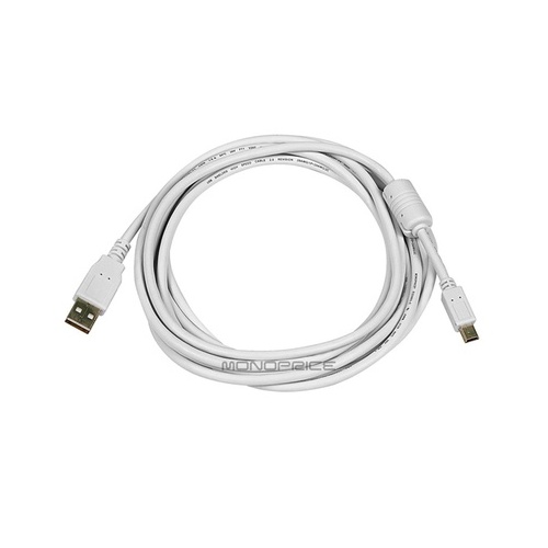 Monoprice Usb 2 A M/mini-b 5p M 28/24awg Cble 10ft (8635)