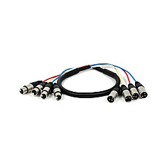 Monoprice Channel4 Xlr M To Xlr F Snake Cable 3ft (8764)
