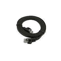 Monoprice Cat5e Flat Patch Cable_ 7ft Black (9549)