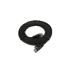 Monoprice Cat5e Flat Patch Cable_ 10ft Black (9550)