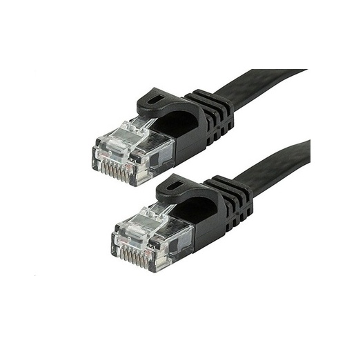 Monoprice Cat5e Flat Patch Cable_ 14ft Black (9551)