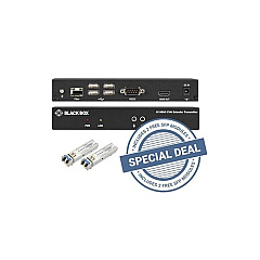 Black Box Kvm Extender Kit Over Fiber Bundle Single-monitor,hdmi 4k30,usb 2.0,(2)sfps,1250-mbps Lc,sm 1310nm,20km(lfp442),gsa,taa (KVXLCHF-100-SFP-BUN3)