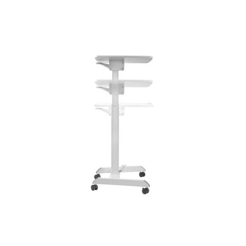 Hcw Distributing Mobile Sit Stand Workstation, White. (MOVELWHT)