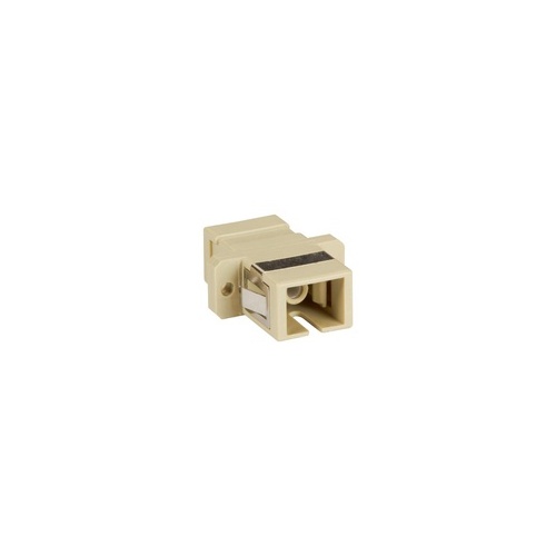 Black Box Fiber Optic Coupling - Multimode-singlemode, Simplex, Ceramic Sleeve, Plastic Flange, Rectangular, Sc-sc, Beige, Taa (FOT117-R2)