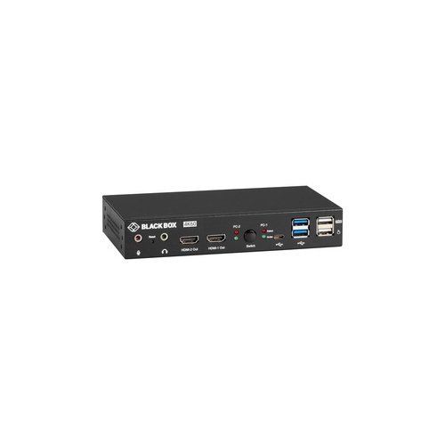 Black Box Kvm Switch - Uhd 4k/5k, Dual-monitor, Hdmi/displayport, Usb 3.2 Gen 1, Usb Type C, Audio, 2-port, Gsa, Taa (KVD200-2H)