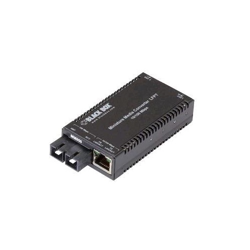 Black Box Fast Ethernet (100-mbps) Media Converter - 10/100-mbps Copper To 100-mbps Multimode Fiber, 850nm, 0.3km, Sc, Gsa, Taa (LHC041A-R4)