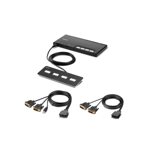 Belkin Mdlr 4-pt 2 Hd Dvi Skvm W/rmt Pp4.0 (F1DN204MODDD4)