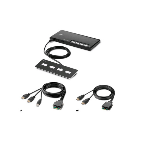 Belkin Mdlr 4-pt 2 Hd Hdmi Skvm W/rmt Pp4.0 (F1DN204MOD-HH-4)