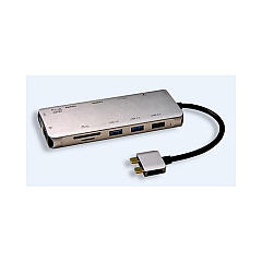 Snapt Smk-link Usb-c Dual Hdmi 4k Multi-stream Mini Docking Station / Hub W/vga (VP6960)
