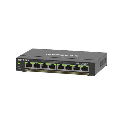 NETGEAR 8-port Gigabit Ethernet High-power Poe+ Smart Managed Plus Switch (GS308EPP-100NAS)
