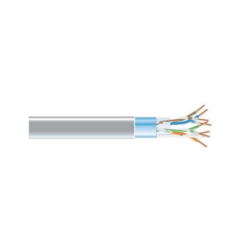 Black Box Cat5e 350-mhz Solid Ethernet Bulk Cable - Shielded (f/utp), Cmp Plenum, Taa, Gray, 1000-ft. (304.8-m) Spool, Taa (EVNSL0512A-1000-R2)