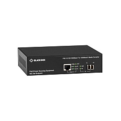 Black Box Gigabit Ethernet Poe Media Converter 10/100/1000-mbps Copper To 1000-mbps Multimode Fiber,850nm,500m,lc,gsa,taa (LPS500A-MM-LC-R3) Black Box Gigabit Ethernet Poe Media Converter 10/100/1000-mbps Copper To 1000-mbps Multimode Fiber,850nm,500m,lc,gsa,taa (LPS500A-MM-LC-R3)