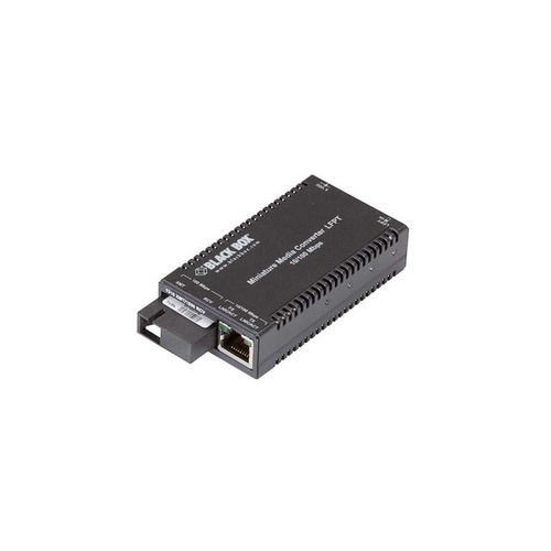 Black Box Fast Ethernet Media Converter 10/100-mbps Copper To 100-mbps Simplex Singlemode Fiber,1310/1550nm,2km,sc,gsa,taa (LHC042A-R4)