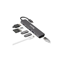 Polarity.IO Plugable 7-in-1 Usb C Hub With Ethernet (USBC7IN1E)