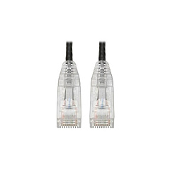 Tripp Lite Cat6 Snagless Molded Slim Utp Black 8in (N201S8NBK)