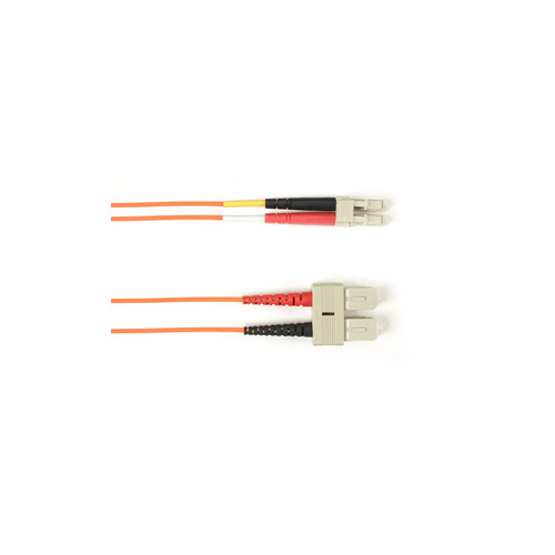 Black Box Om2 50/125 Multimode Fiber Optic Patch Cable - Ofnr Pvc, Sc To Lc, Orange, 3-m (9.8-ft.), Gsa, Taa, Non-returnable/non-cancelable (FOCMR50-003M-SCLC-OR)