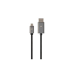 Monoprice Bidirectional Usb Type-c To Displayport Cable - 4k@60hz_ Black_ 6ft (39240)