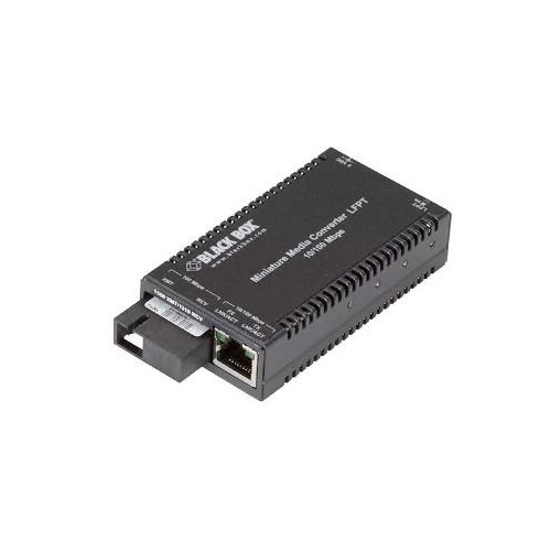 Black Box Fast Ethernet Media Converter 10/100-mbps Copper To 100-mbps Simplex Singlemode Fiber,1550/1310nm,20km,sc,gsa,taa (LHC029A-R4)