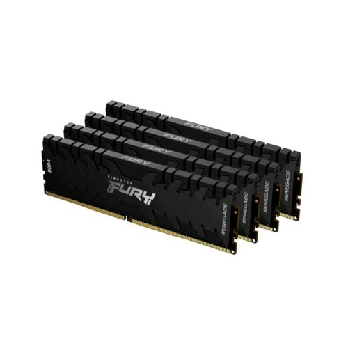 Kingston 64gb 2666mhz Ddr4 Cl13 Dimm (kit Of 4) 1gx8 Fury Renegade Black (KF426C13RB1K4/64)