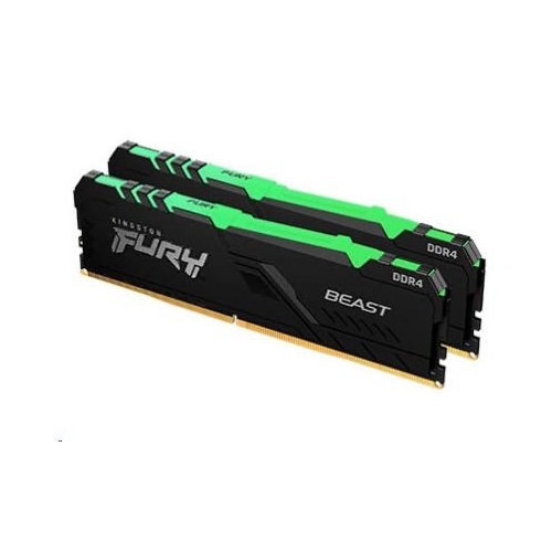 Kingston 32gb 2666mhz Ddr4 Cl16 Dimm (kit Of 2) Fury Beast Rgb (KF426C16BBAK2/32)