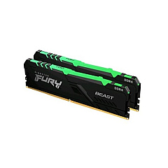 Kingston 64gb 2666mhz Ddr4 Cl16 Dimm (kit Of 2) Fury Beast Rgb (KF426C16BBAK2/64)