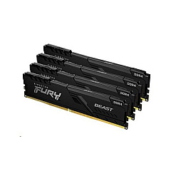 Kingston 128gb 2666mhz Ddr4 Cl16 Dimm (kit Of 4) Fury Beast Black (KF426C16BBK4/128)